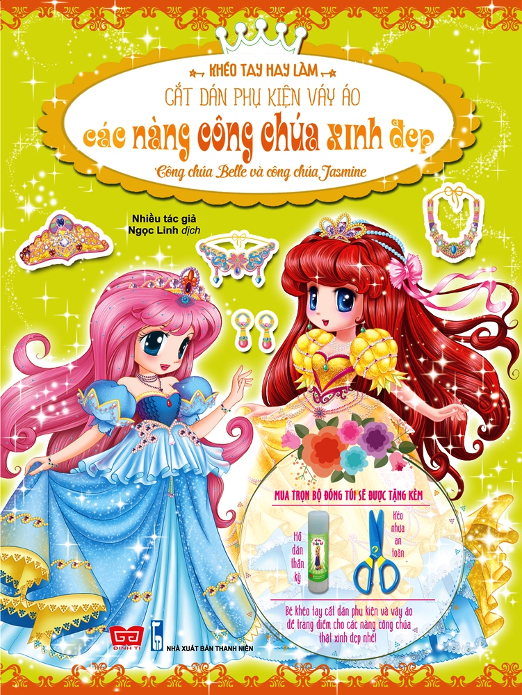 Bìa sách Khéo Tay Hay Làm - Các Nàng Công Chúa Xinh Đẹp: Công Chúa Belle và Jasmine